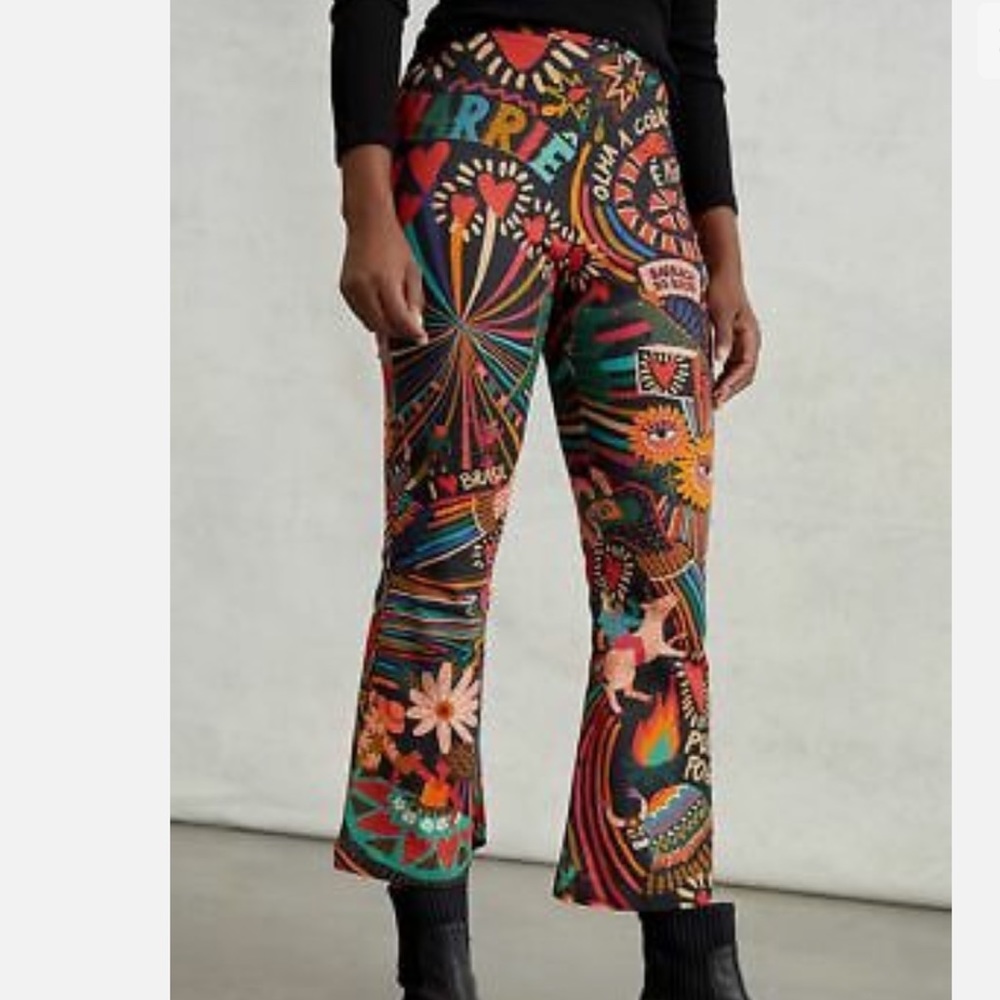 FARM RIO s Anthropologie Fernanda Flared Pants S